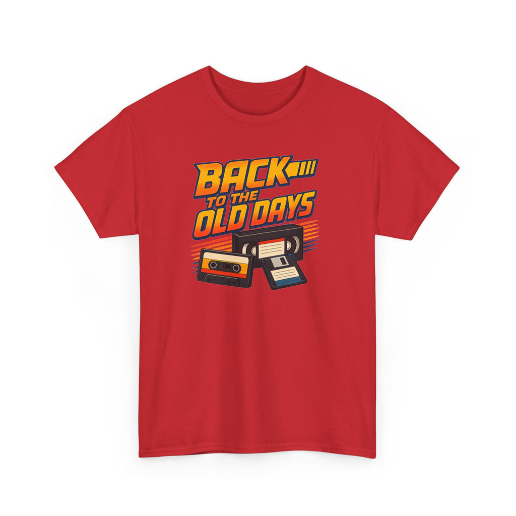 Back to the Old Days Tee – Retro Cassette & VHS Nostalgia T-Shirt