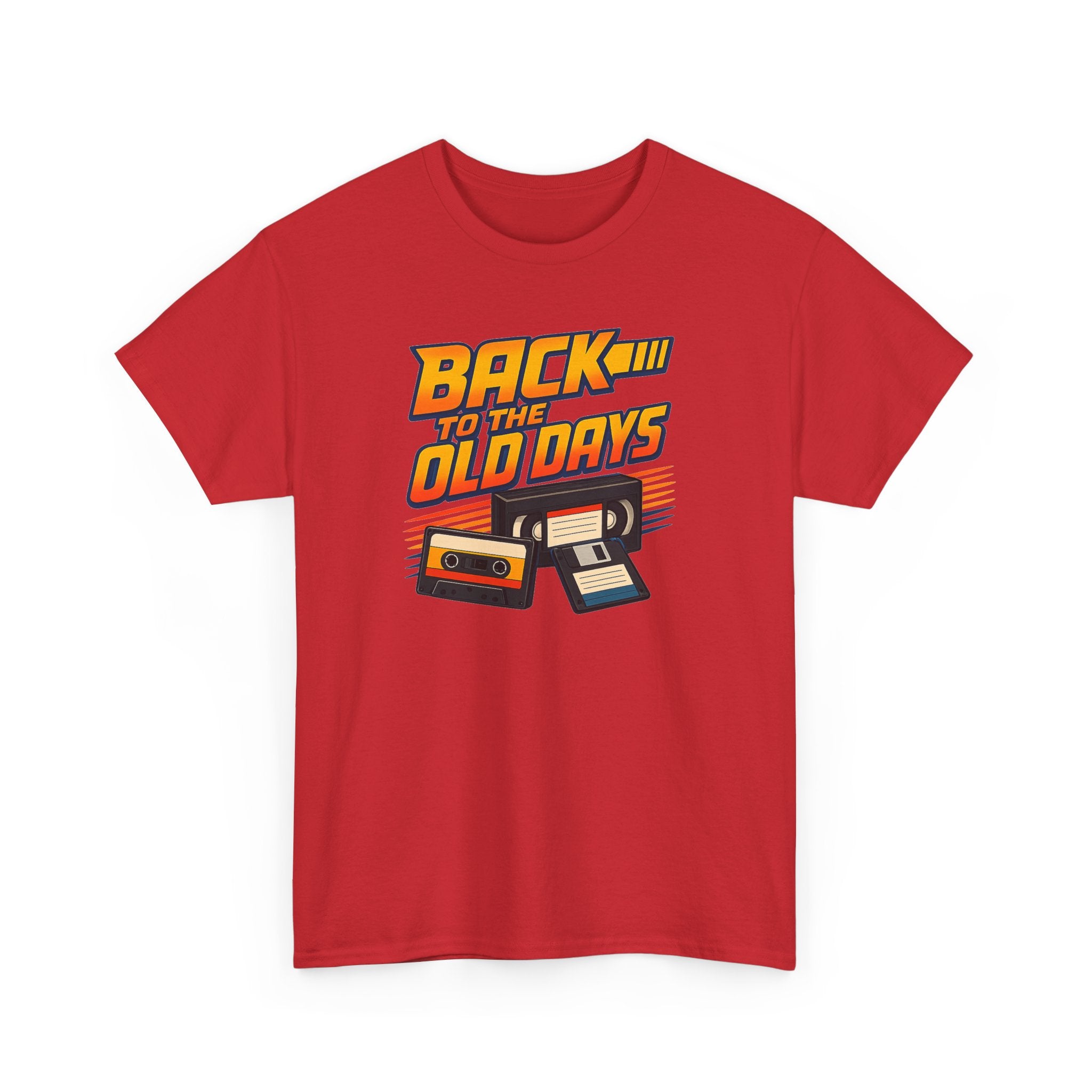 Back to the Old Days Tee – Retro Cassette & VHS Nostalgia T-Shirt