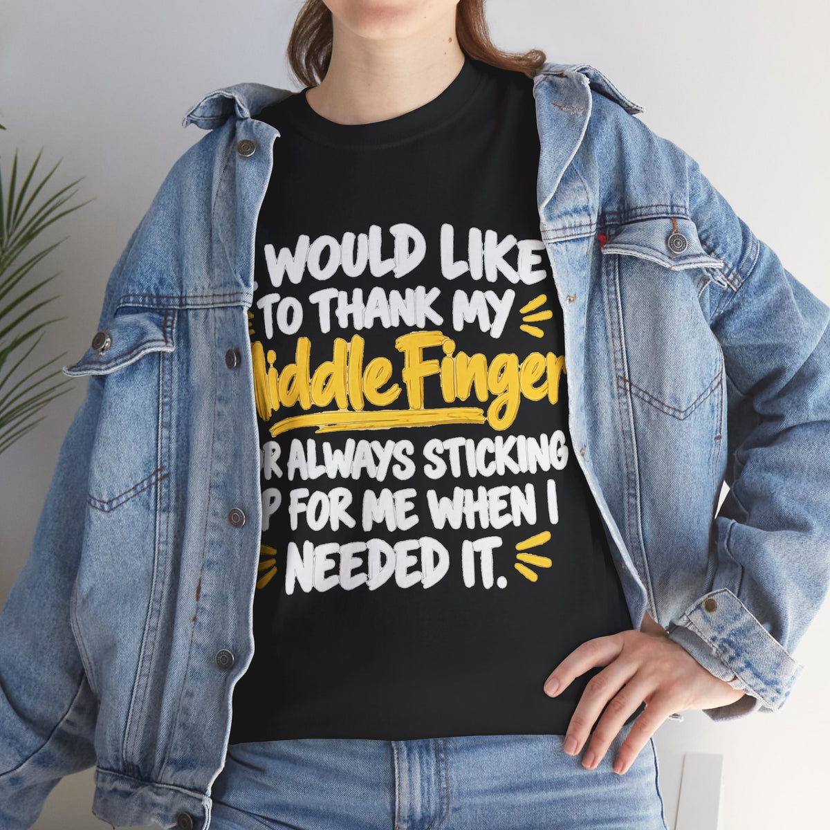 Middle Finger Thank You Tee — Funny Sarcastic Graphic T-Shirt