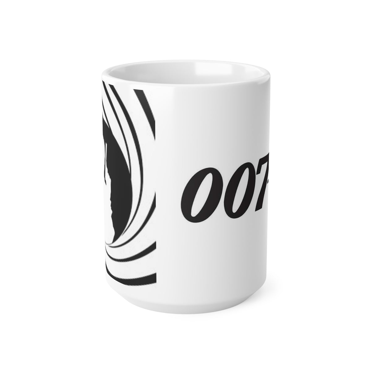 007 Spy Silhouette Mug — James Bond Style Ceramic Coffee Cup (11oz & 15oz)