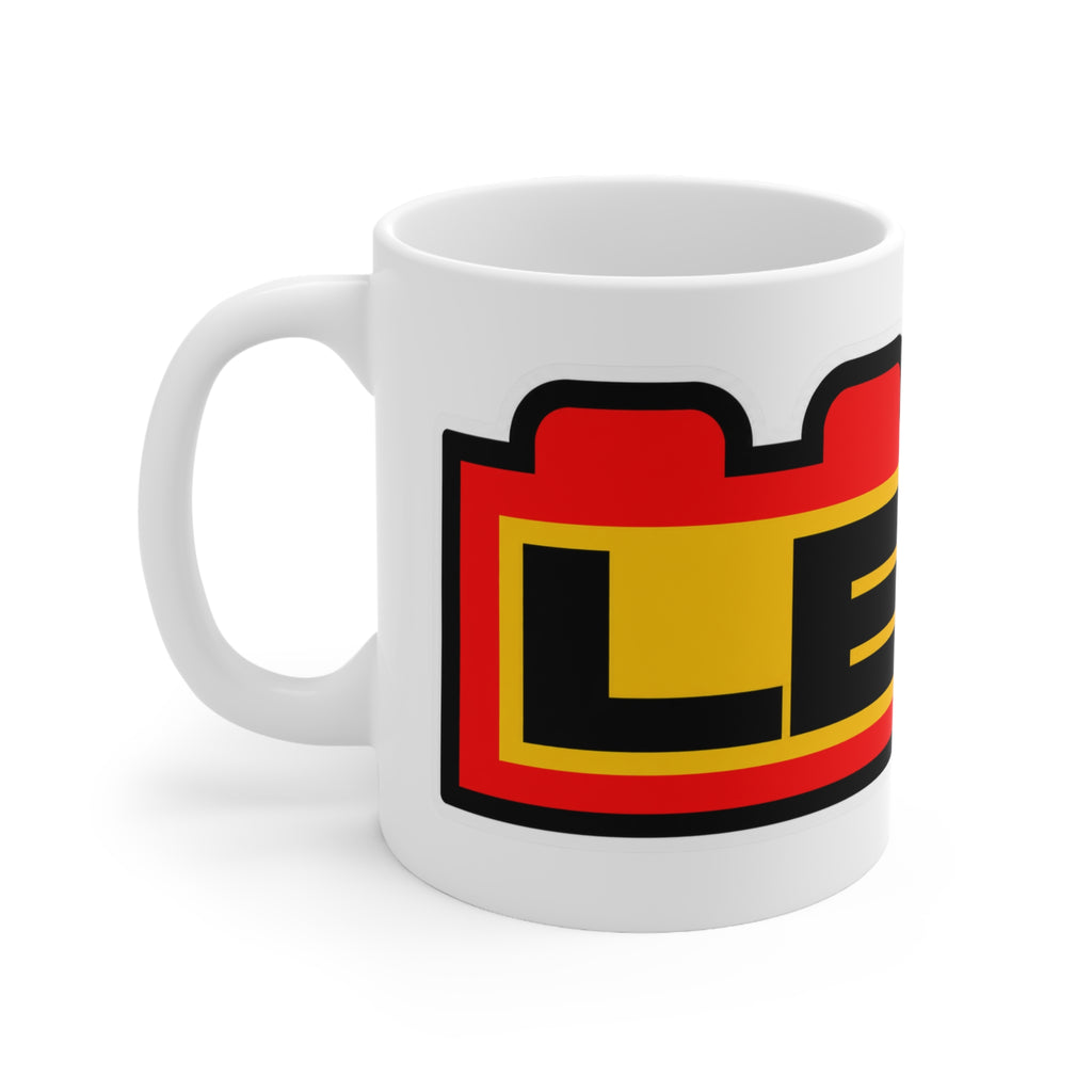 LEGO Logo Ceramic Coffee Mug — 11oz & 15oz Retro Brick Design