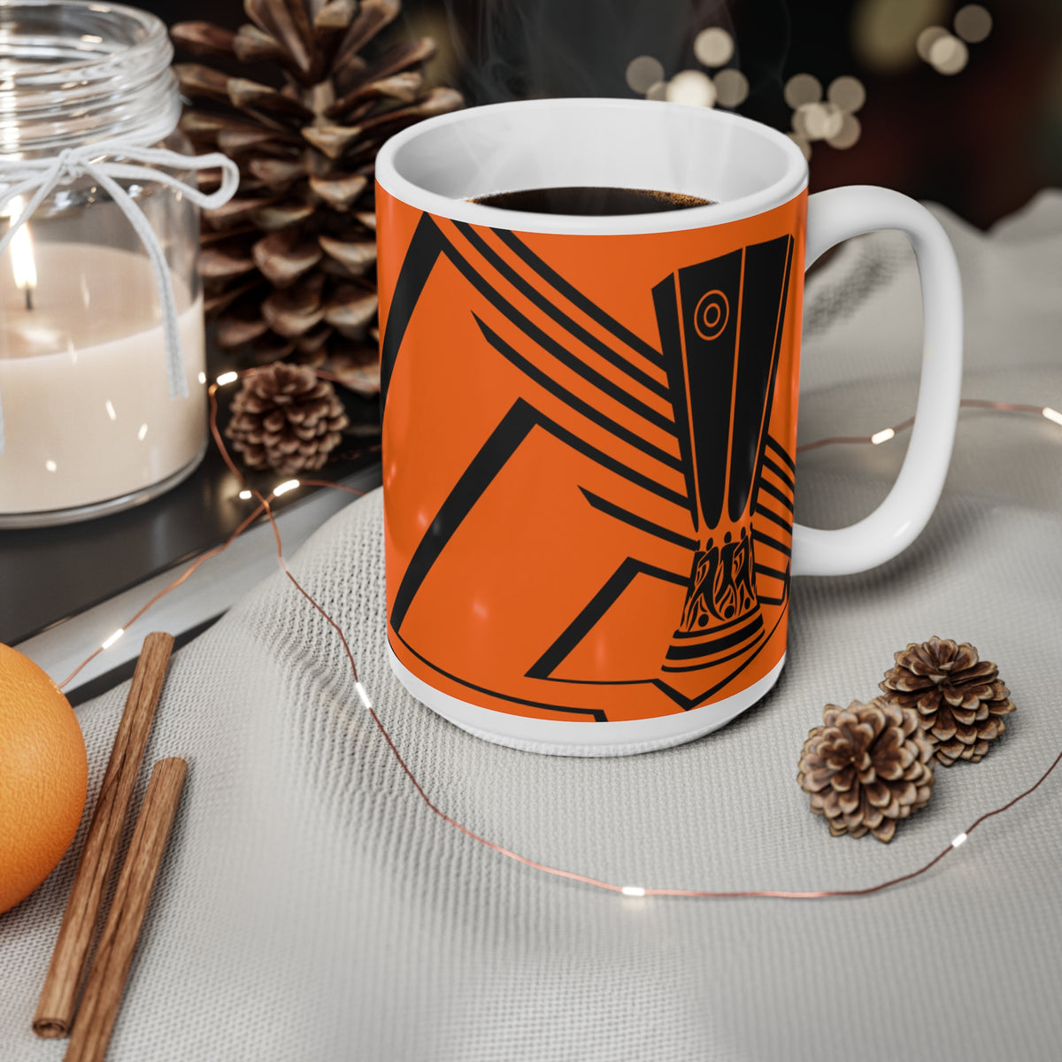 Europa League Trophy & Pattern Coffee Cup (11oz, 15oz)