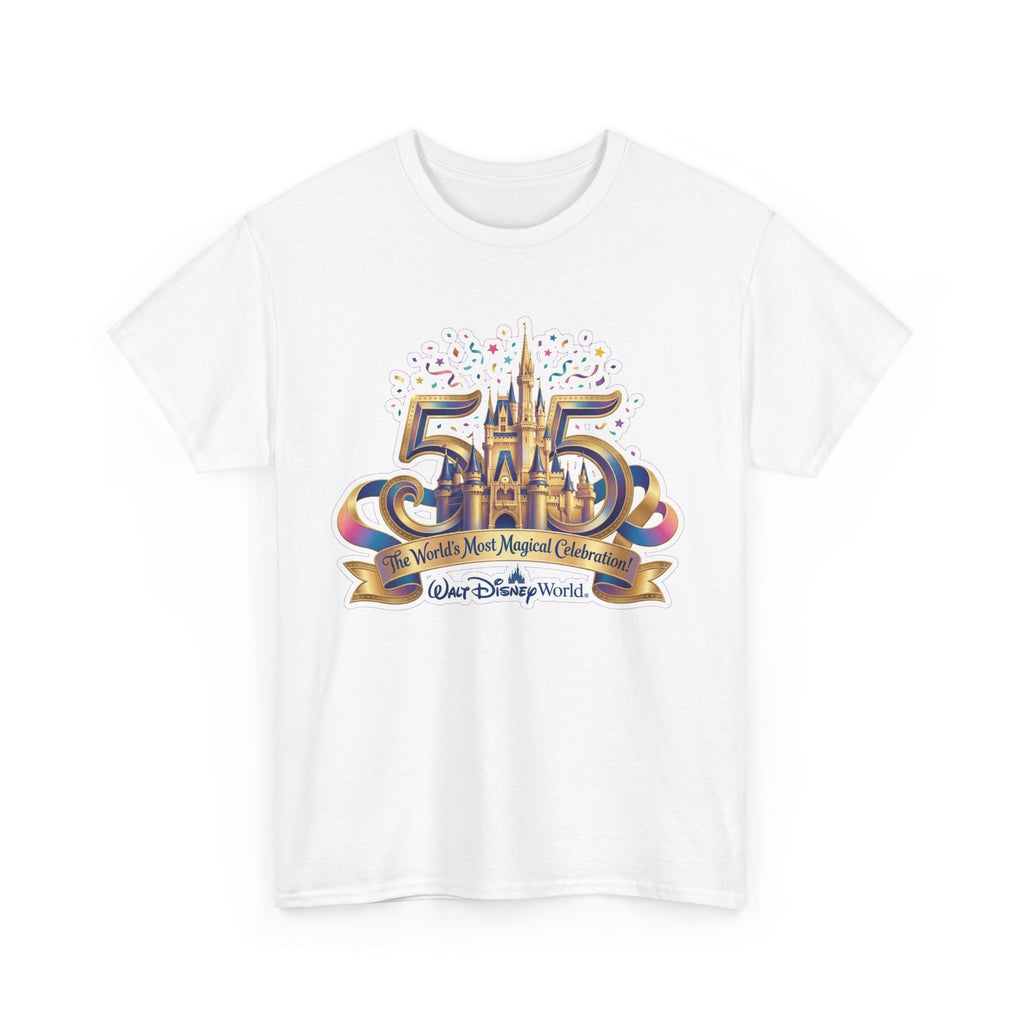 Disney World 50th Anniversary Castle Tee — 'The World's Most Magical Celebration' Souvenir T-Shirt
