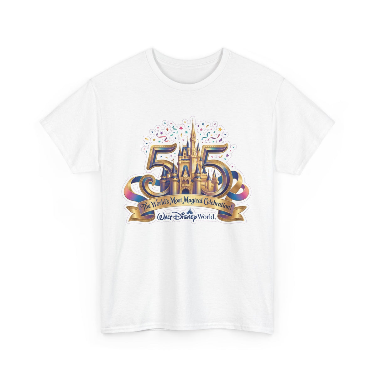 Disney World 50th Anniversary Castle Tee — 'The World's Most Magical Celebration' Souvenir T-Shirt