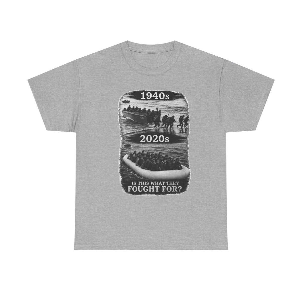 1940s vs 2020s Veterans Tribute Tee — "Is This What They Fought For?"
