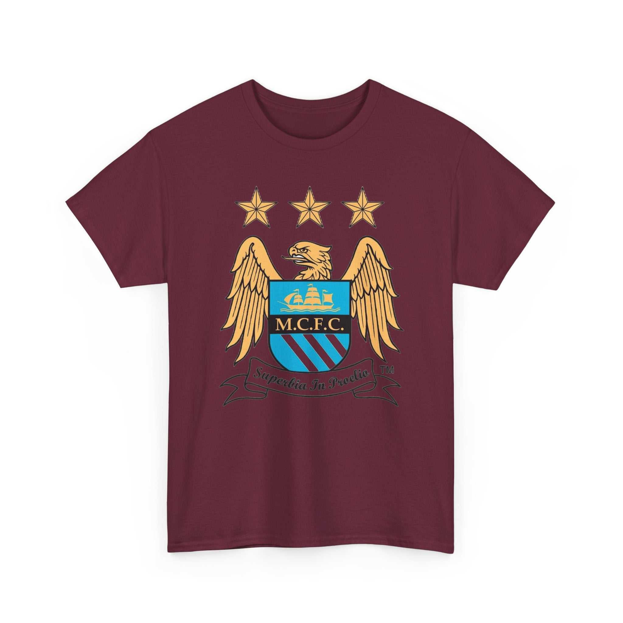 Manchester City Retro Club Crest T‑Shirt — MCFC Vintage Style Club Emblem Tee