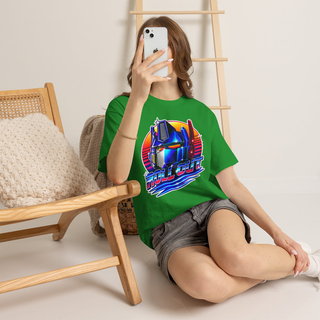“Roll Out” Optimus-Inspired Graphic Transformers Cotton T-Shirt