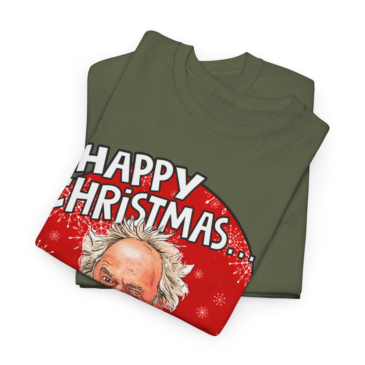 Funny Christmas Tee — “Happy Christmas… Now Feck Off!” Holiday Graphic T-Shirt