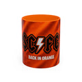 Salford City Inspired Back in Orange Accent Coffee Mug — Rock Band Lightning Logo