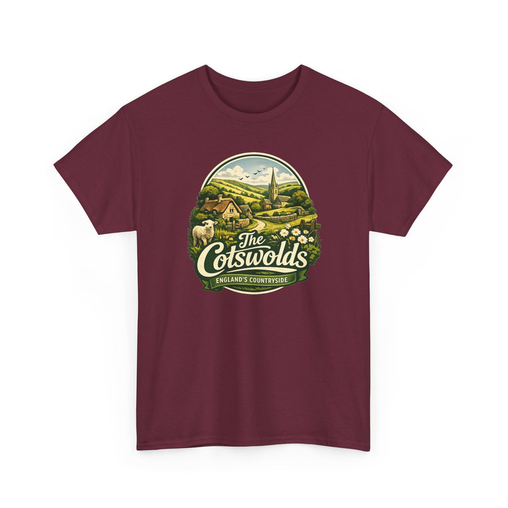 Cotswolds Vintage Landscape T‑Shirt — The Cotswolds Countryside Tee