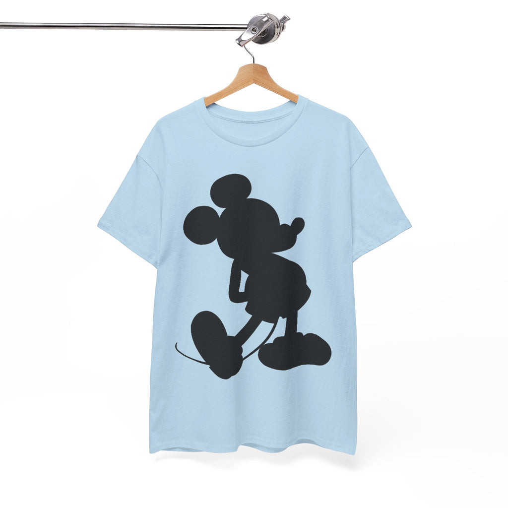 Mickey Mouse Silhouette Graphic Tee — Retro Cartoon Shadow T-Shirt