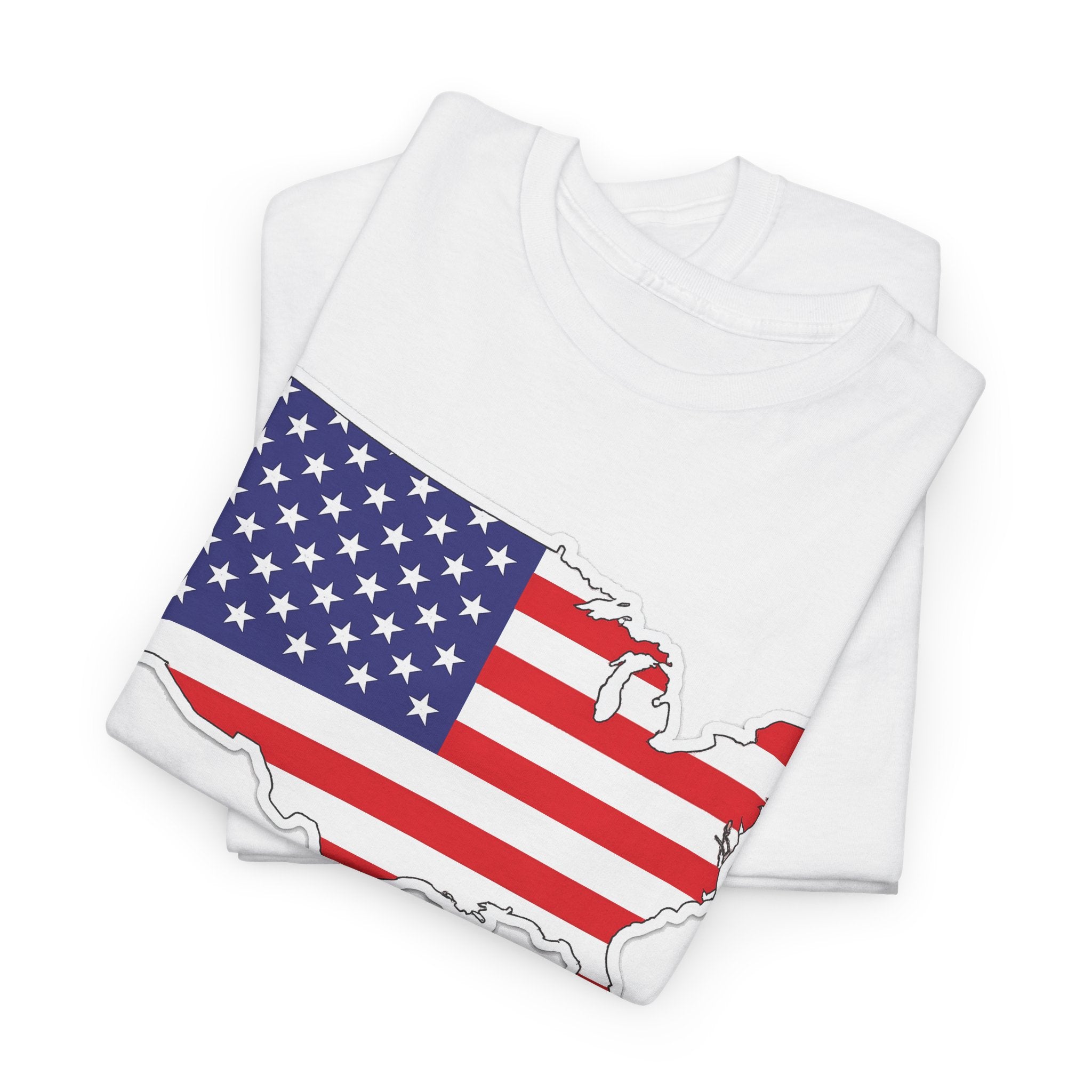 USA Flag Map T-Shirt — American Pride Graphic Tee for 4th of July