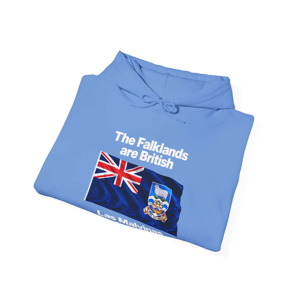Falklands Are British Hoodie – Bilingual 'Las Malvinas son británicas' Flag Pullover