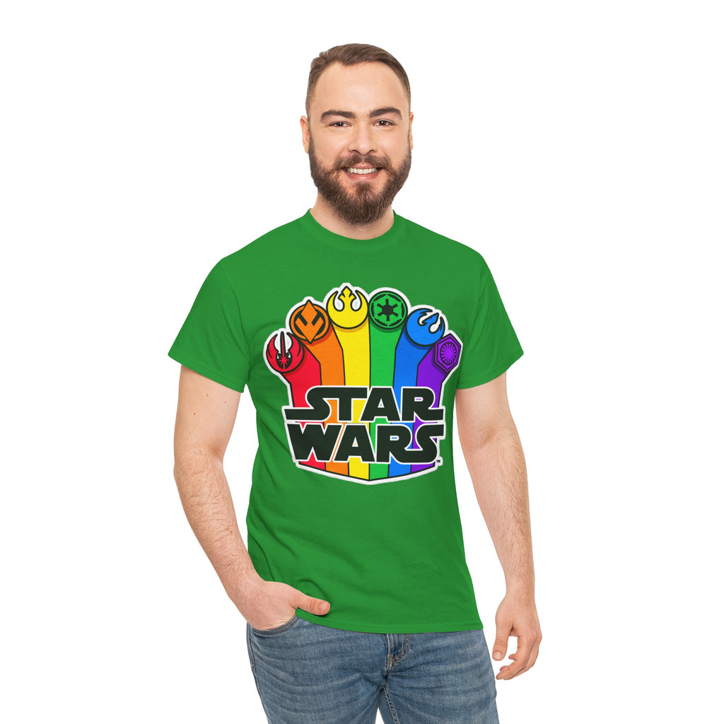 Star Wars Rainbow Emblem Tee — LGBTQ+ Pride Fan Cotton Shirt
