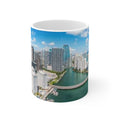 Miami Skyline Ceramic Coffee Mug — Aerial Cityscape 11oz & 15oz