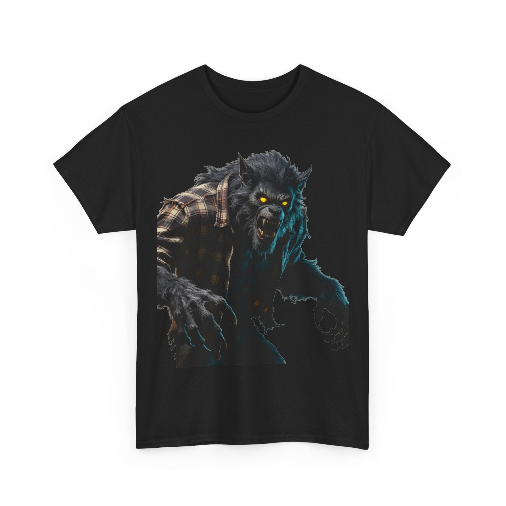 Werewolf Graphic Tee — Glowing Eyes Horror T‑Shirt