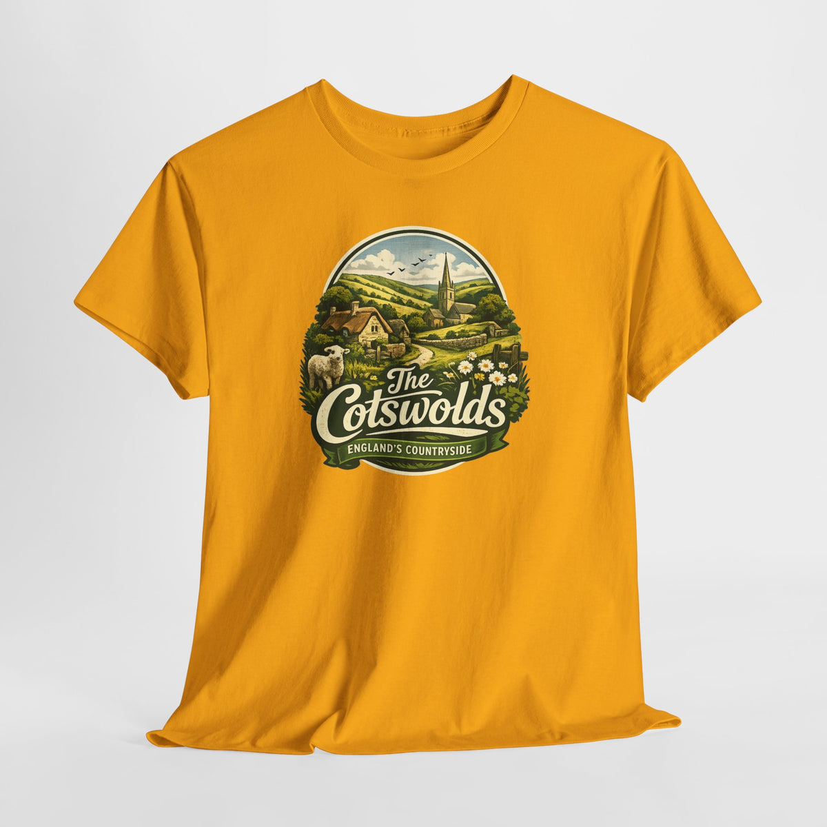 Cotswolds Vintage Landscape T‑Shirt — The Cotswolds Countryside Tee