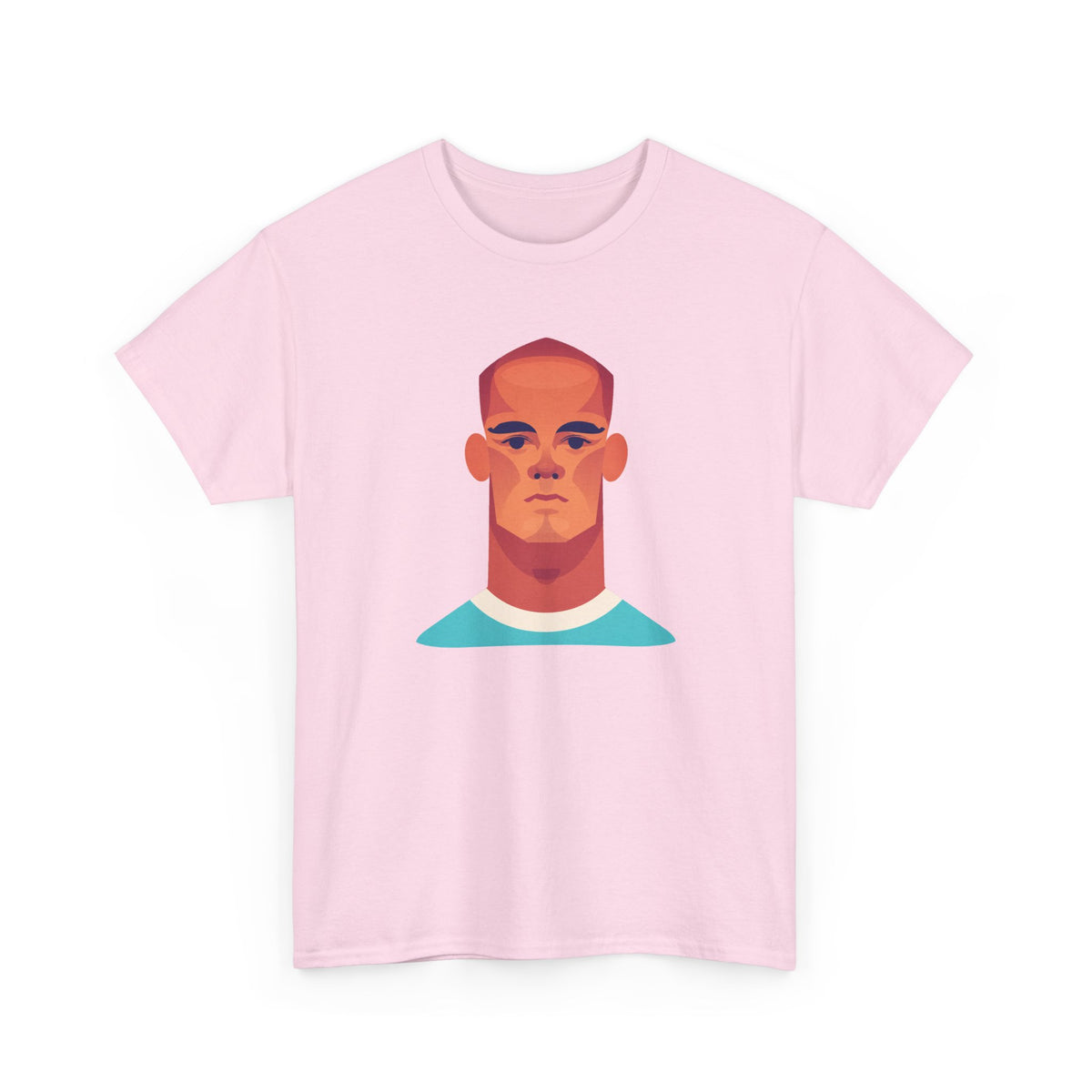 Vinny Kompany Manchester City Legend Minimalist Portrait Tee — Bold Stylized Face Graphic T-Shirt