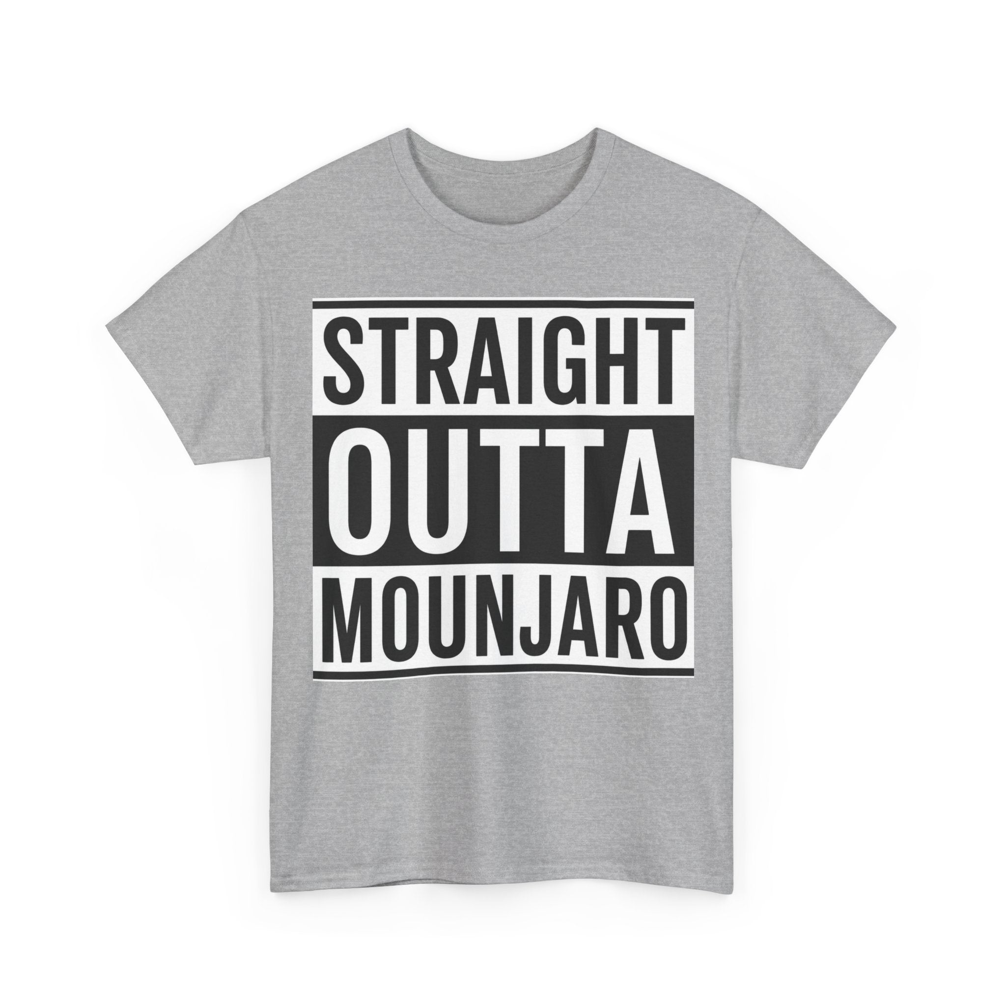T-Shirt — "Straight Outta Mounjaro" Bold Typography Tee