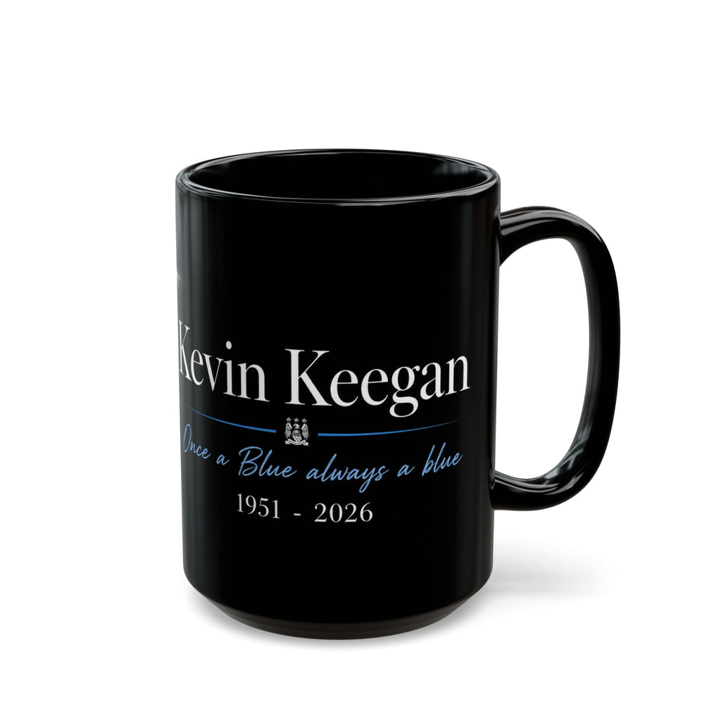 Kevin Keegan Memorial Black Mug – "Once a Blue, Always a Blue" (11oz/15oz)