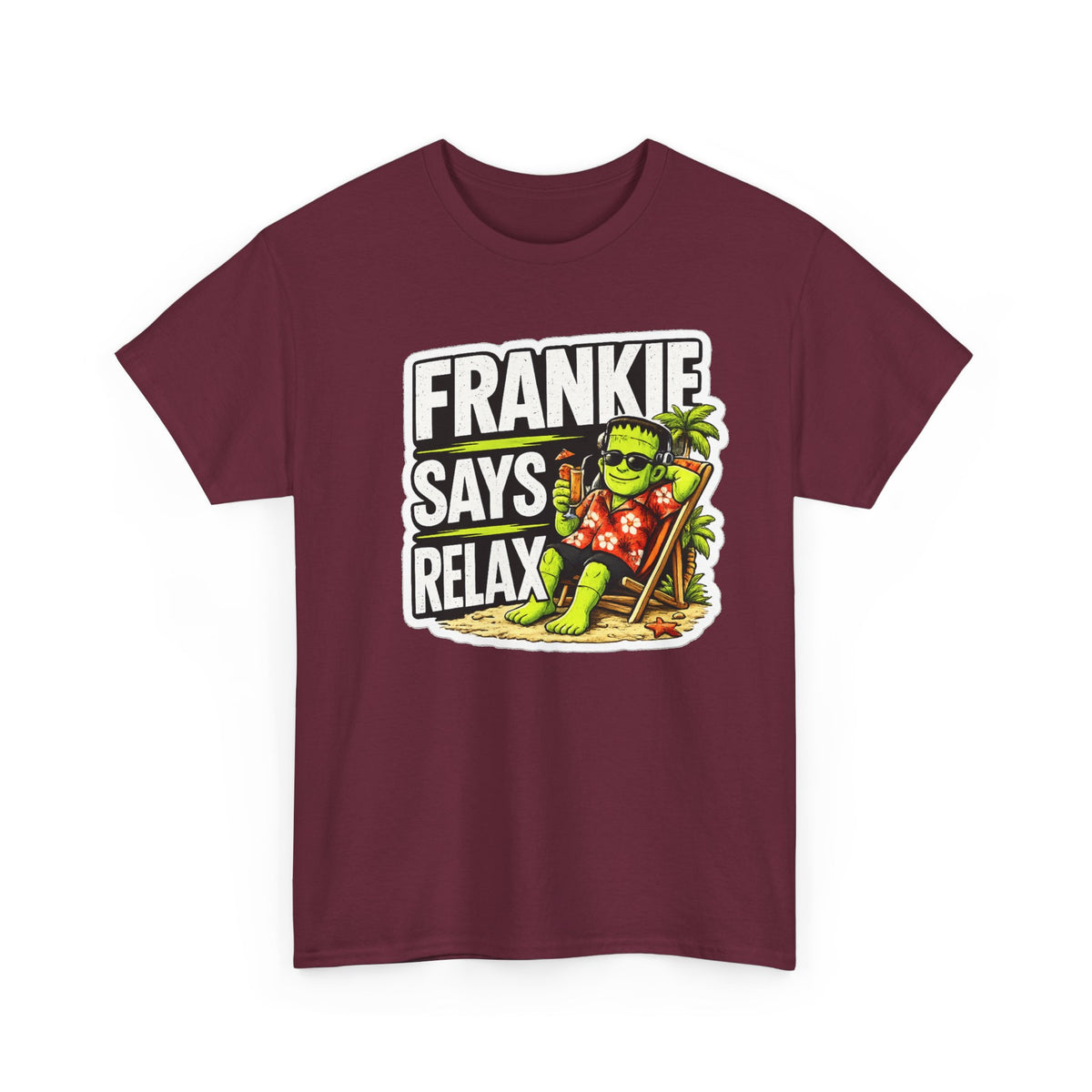 Frankie Says Relax Funny Graphic Cotton T-Shirt
