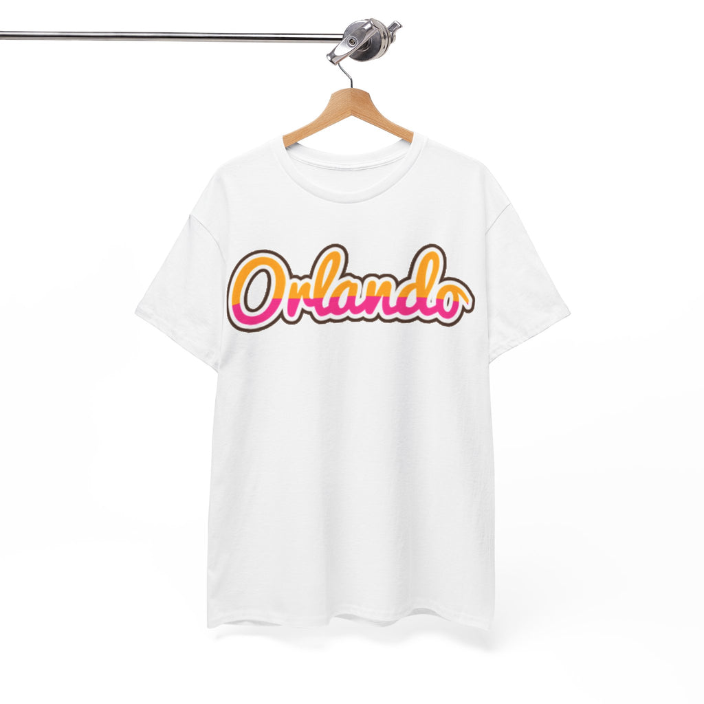 Orlando Retro Script Tee — Vintage Sunset City Souvenir Shirt