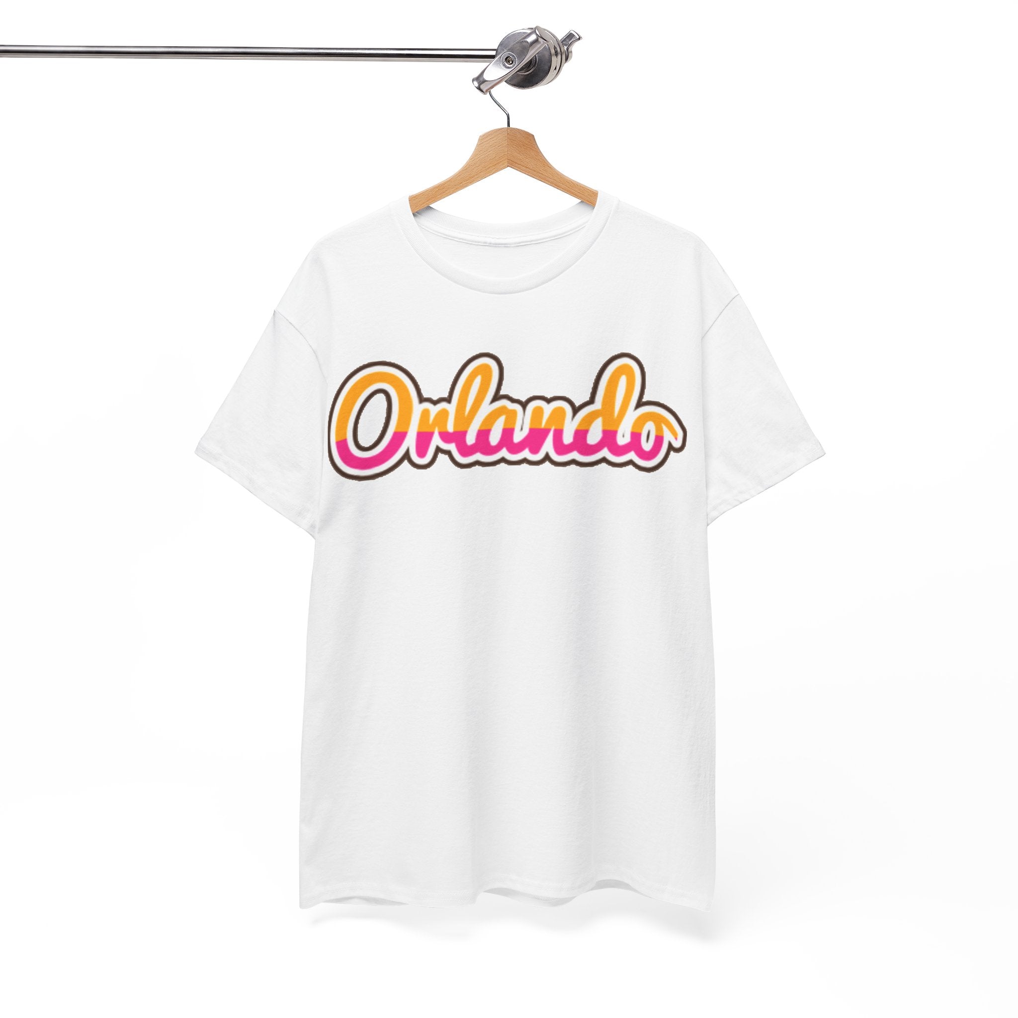 Orlando Retro Script Tee — Vintage Sunset City Souvenir Shirt