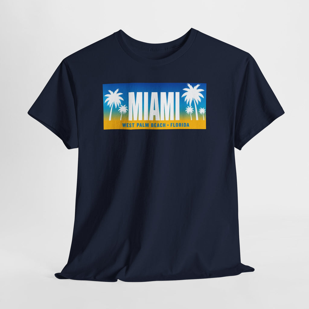 Miami West Palm Beach Vintage Tee — "MIAMI" Beach Palm Trees T‑Shirt