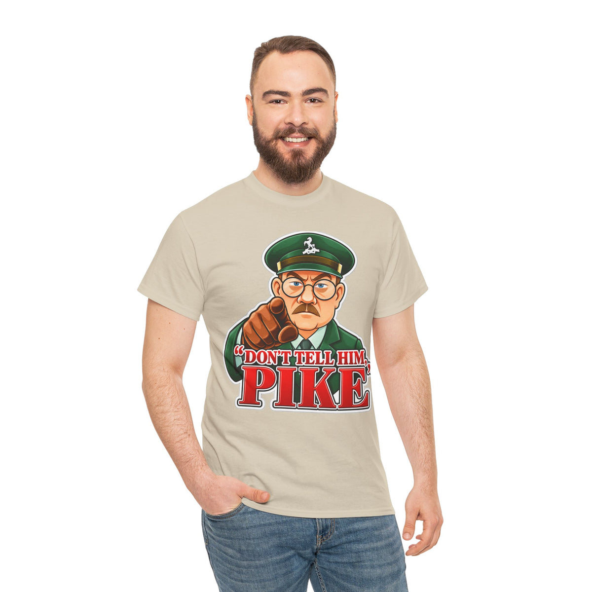 Don’t Tell Him Pike T-Shirt — Vintage Military Sergeant Pointing Graphic Tee