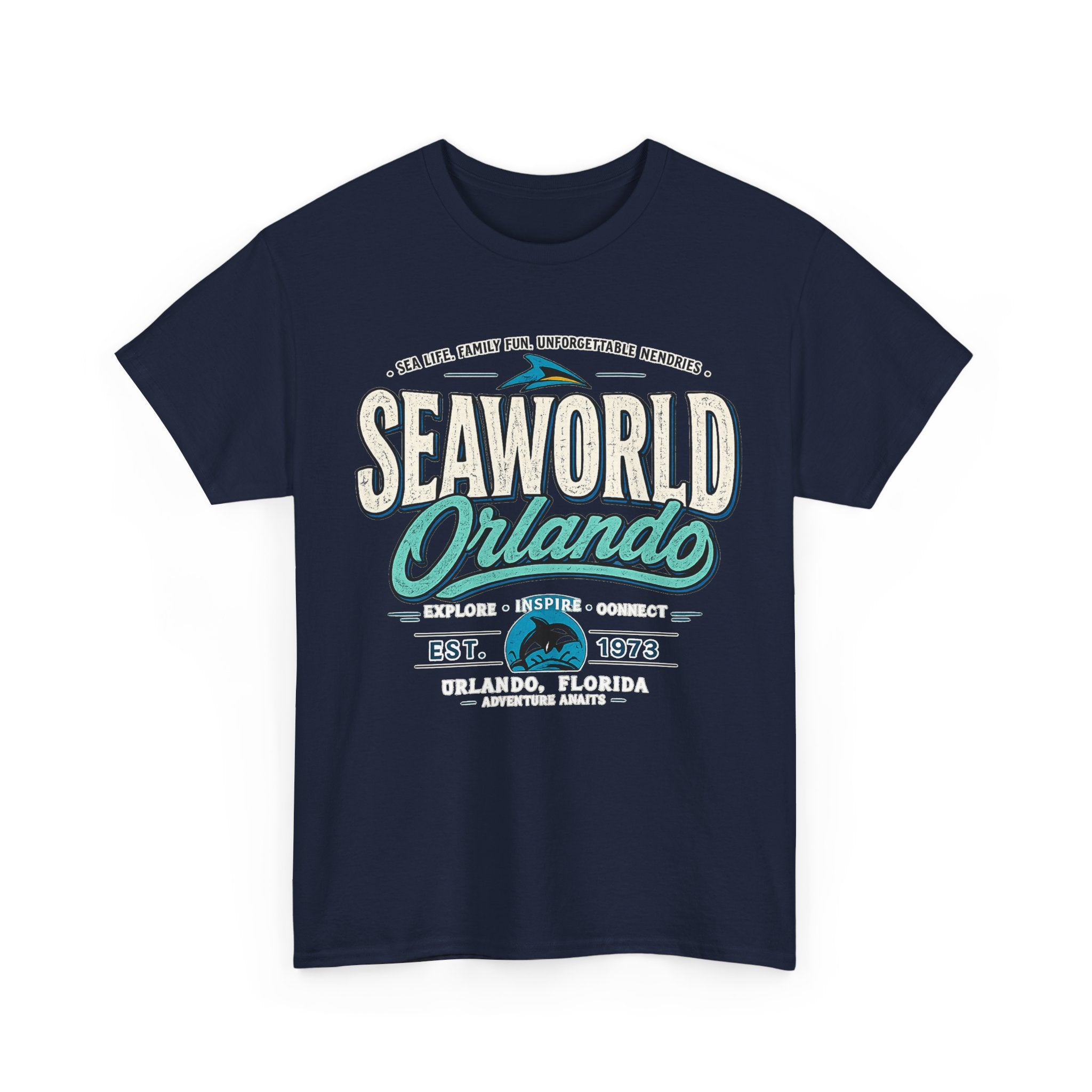 SeaWorld Orlando Graphic Tee — Retro Explore Inspire Connect Vacation Shirt