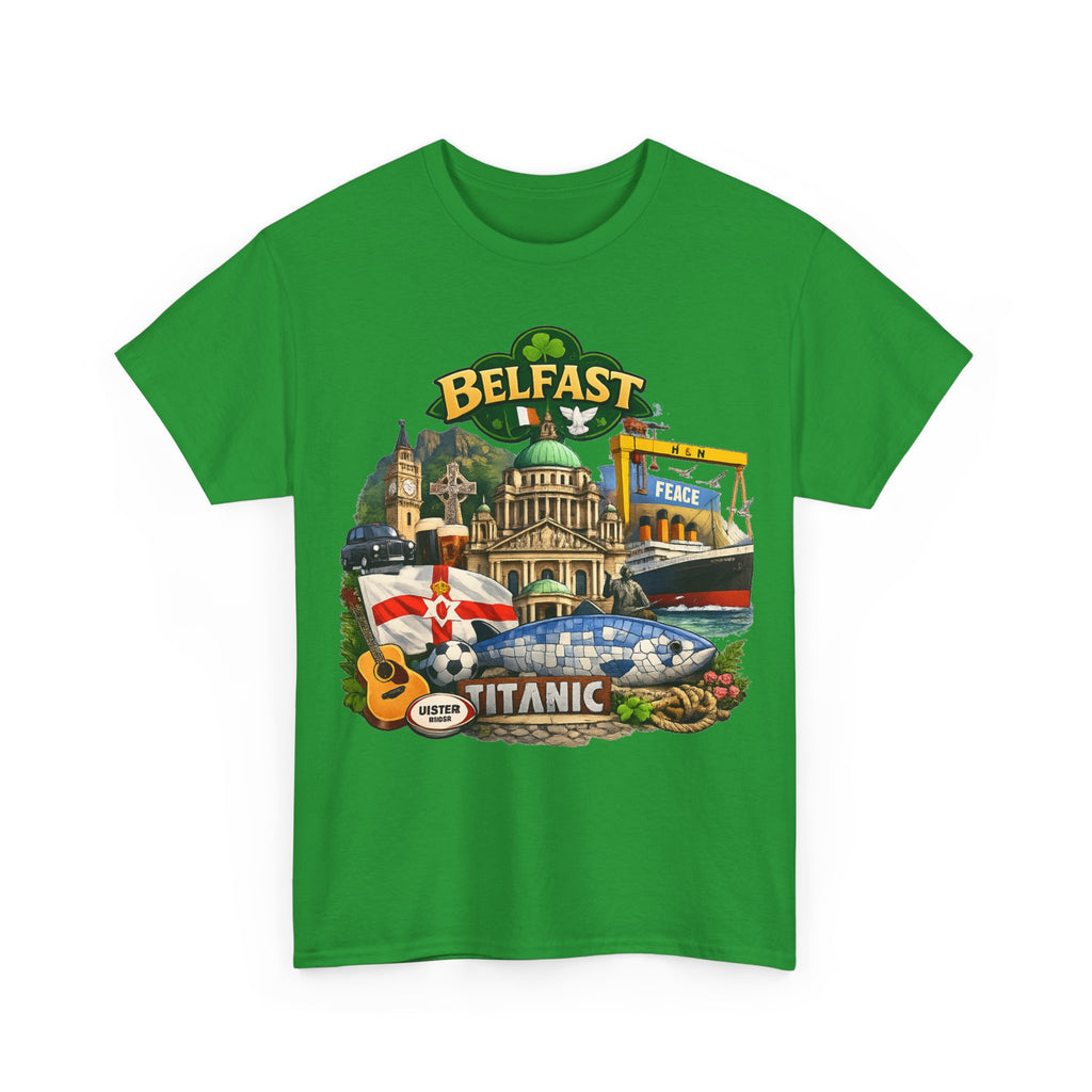 Belfast Collage T-Shirt – Titanic & City Landmarks Souvenir Tee
