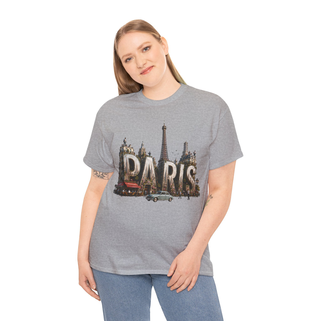 Paris Vintage Landmark T-Shirt — Eiffel Tower Retro Travel Tee
