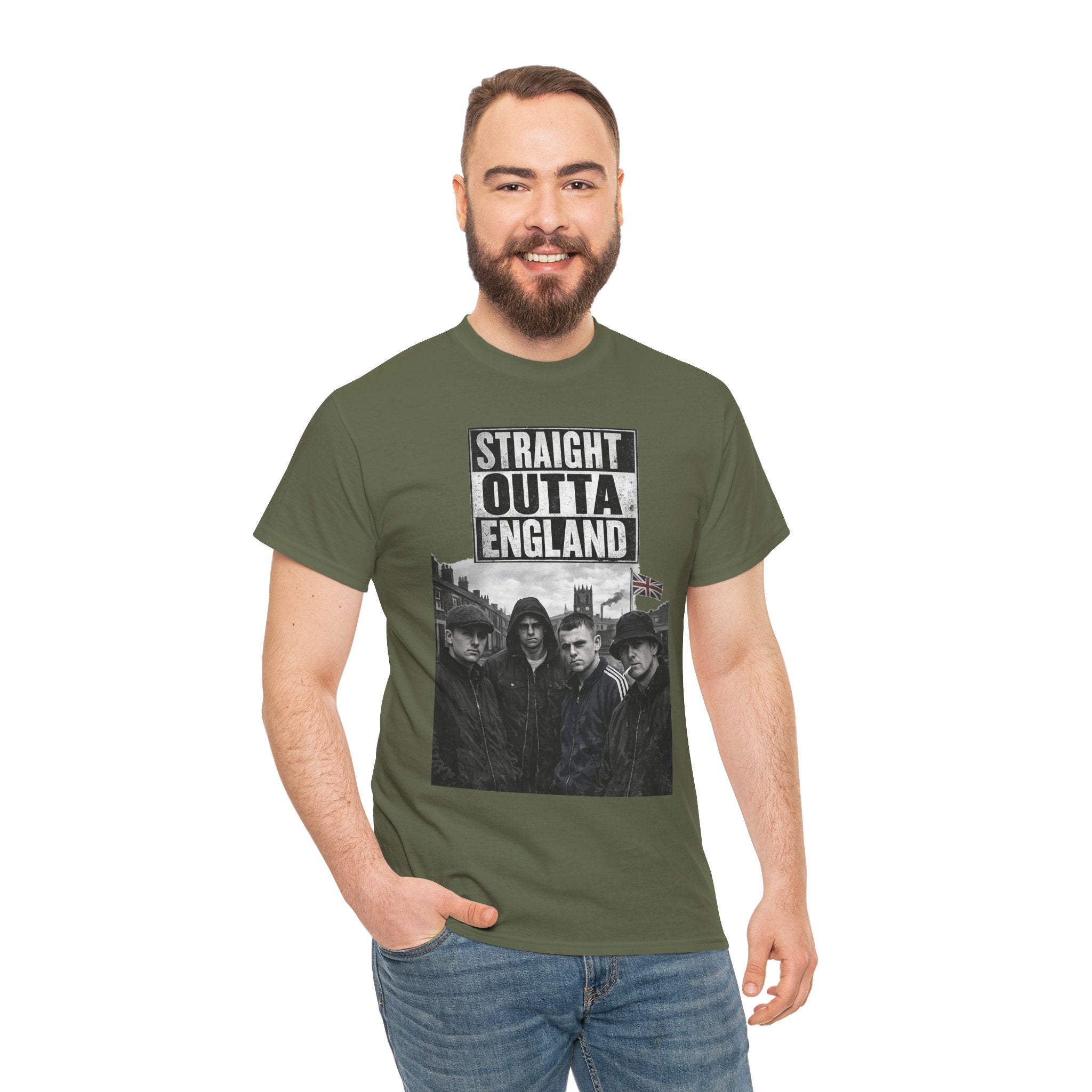 Straight Outta England T-Shirt — Retro Band Photo Tee