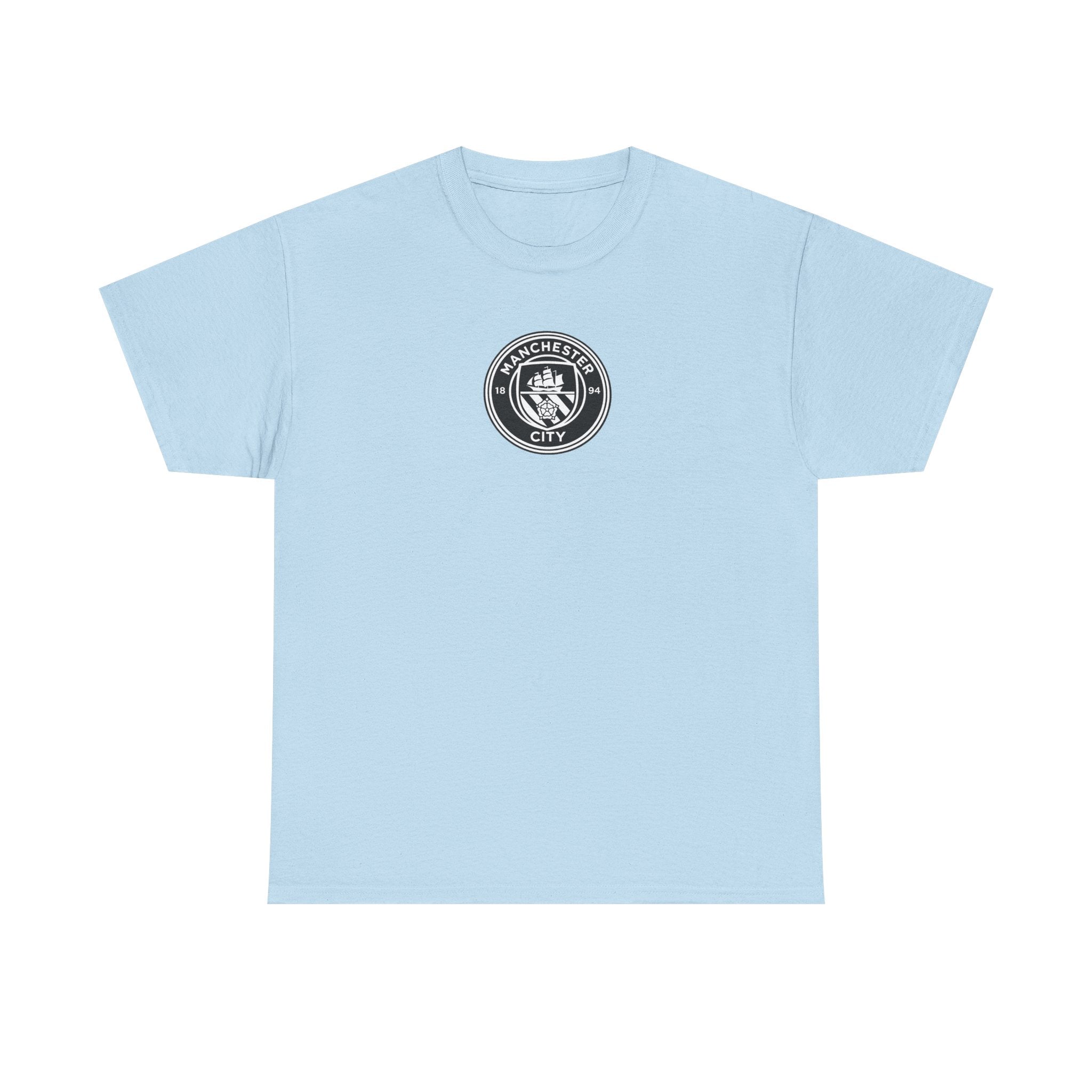 Man City Unofficial T-Shirt — Vintage Crest Logo Tee (Small Chest Emblem)