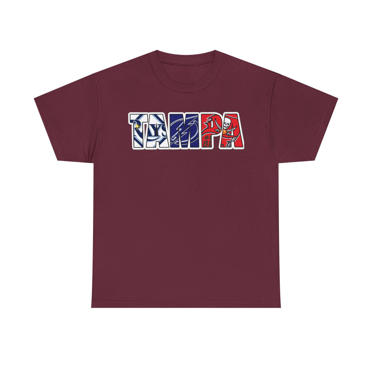 Tampa Block Letter Tee — Florida Flag Graphic T‑Shirt