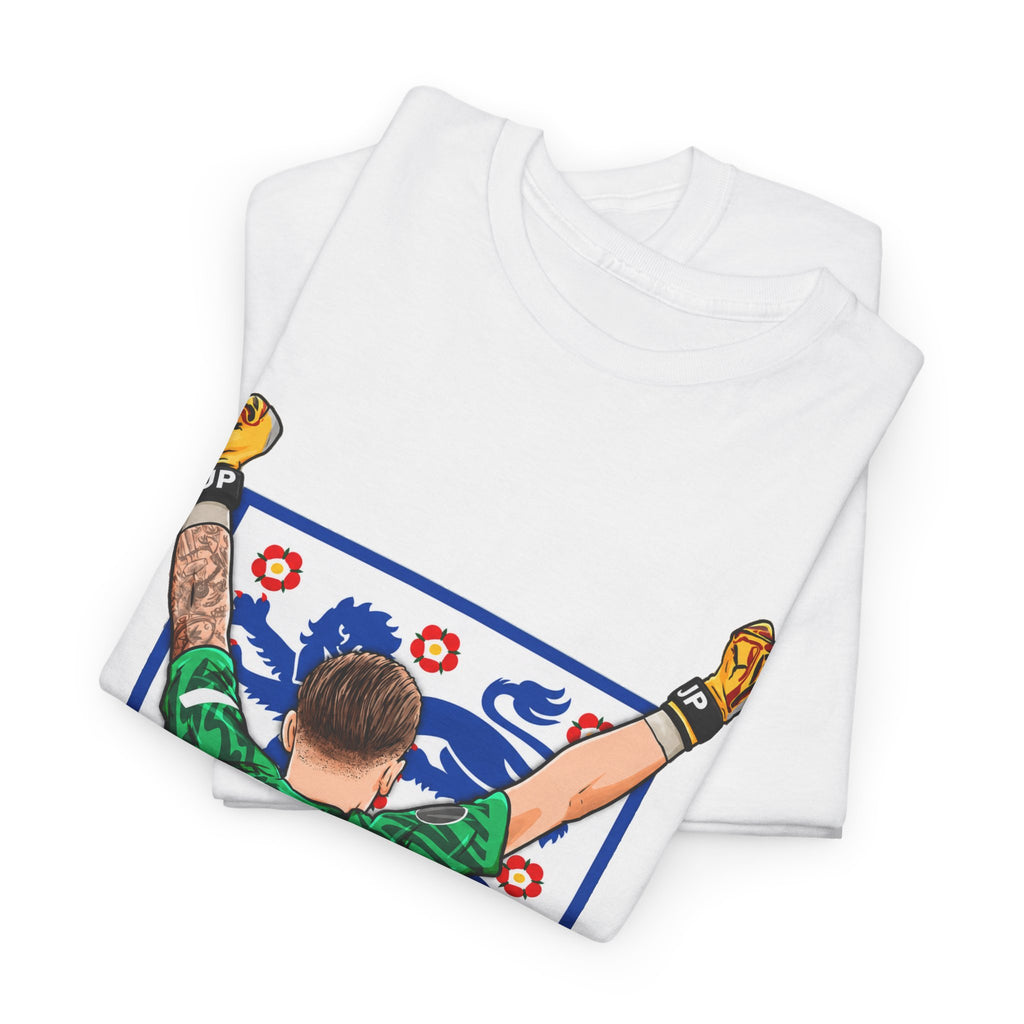 Pickford England Number 1 Goalkeeper Graphic Tee — Victory Pose Jersey Design
