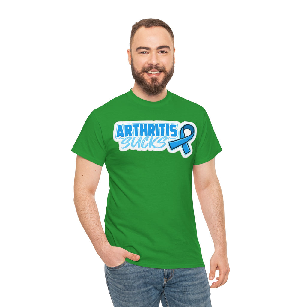 Arthritis Sucks T-Shirt with Awareness Ribbon — Arthritis Support Tee