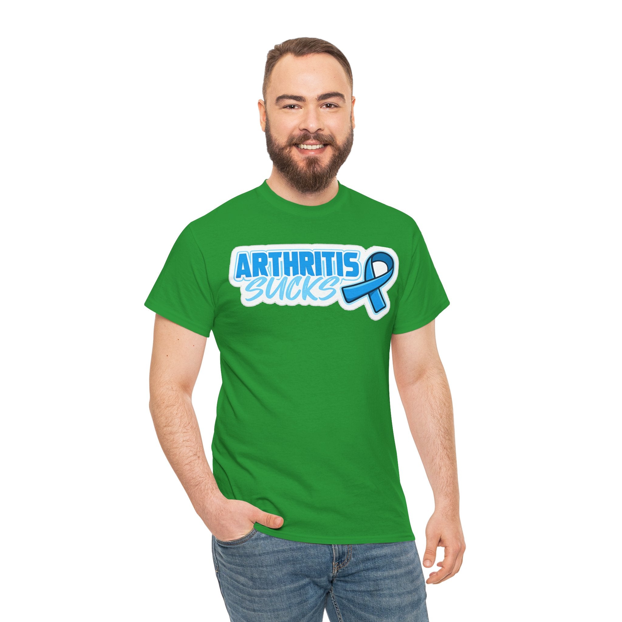 Arthritis Sucks T-Shirt with Awareness Ribbon — Arthritis Support Tee