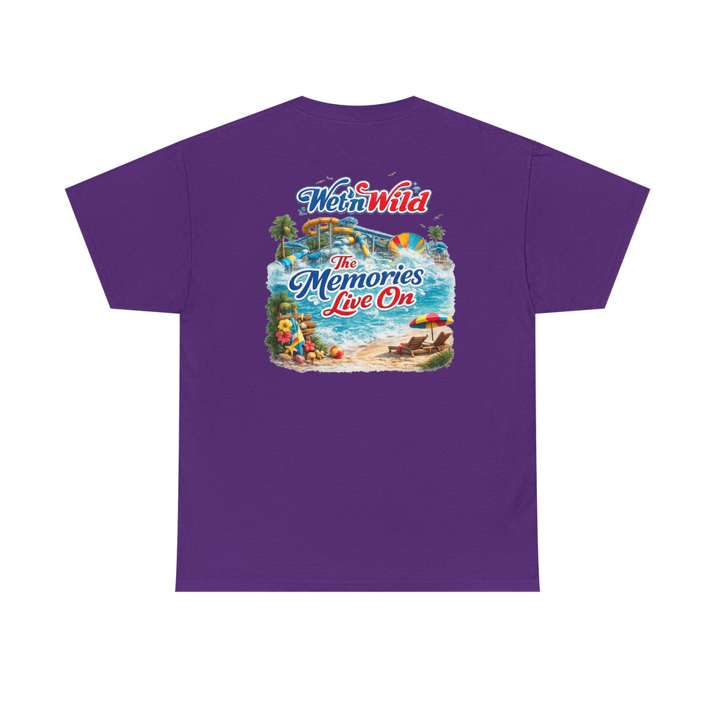 Wet'n Wild Beach Tee — "The Memories Live On" Retro Island Graphic Shirt