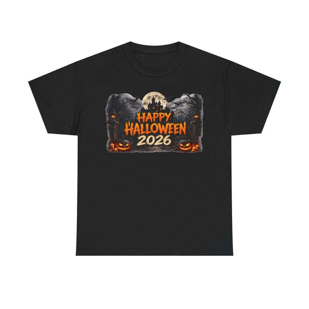Halloween 2026 Tee — Horror Movie Villains Pumpkin Graphic T-Shirt