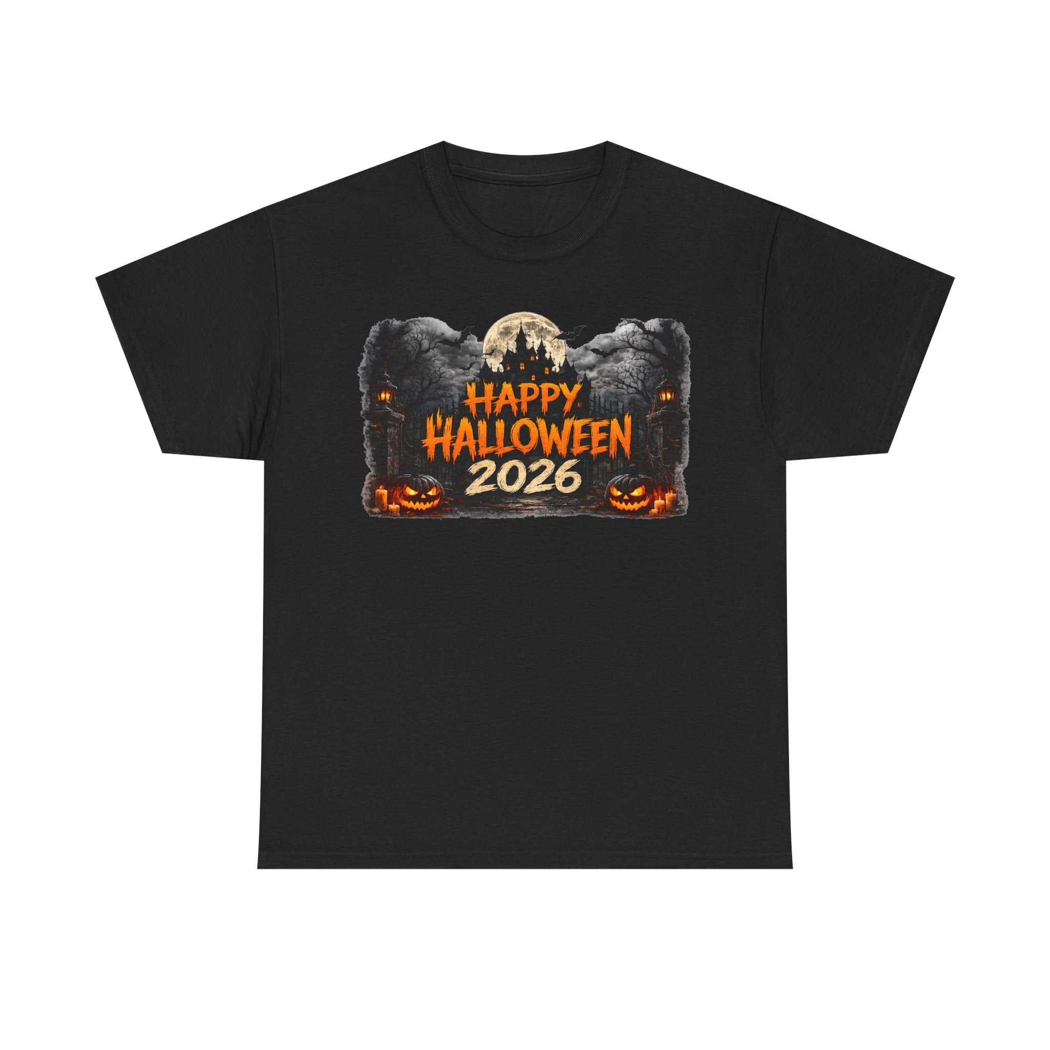 Halloween 2026 Tee — Horror Movie Villains Pumpkin Graphic T-Shirt