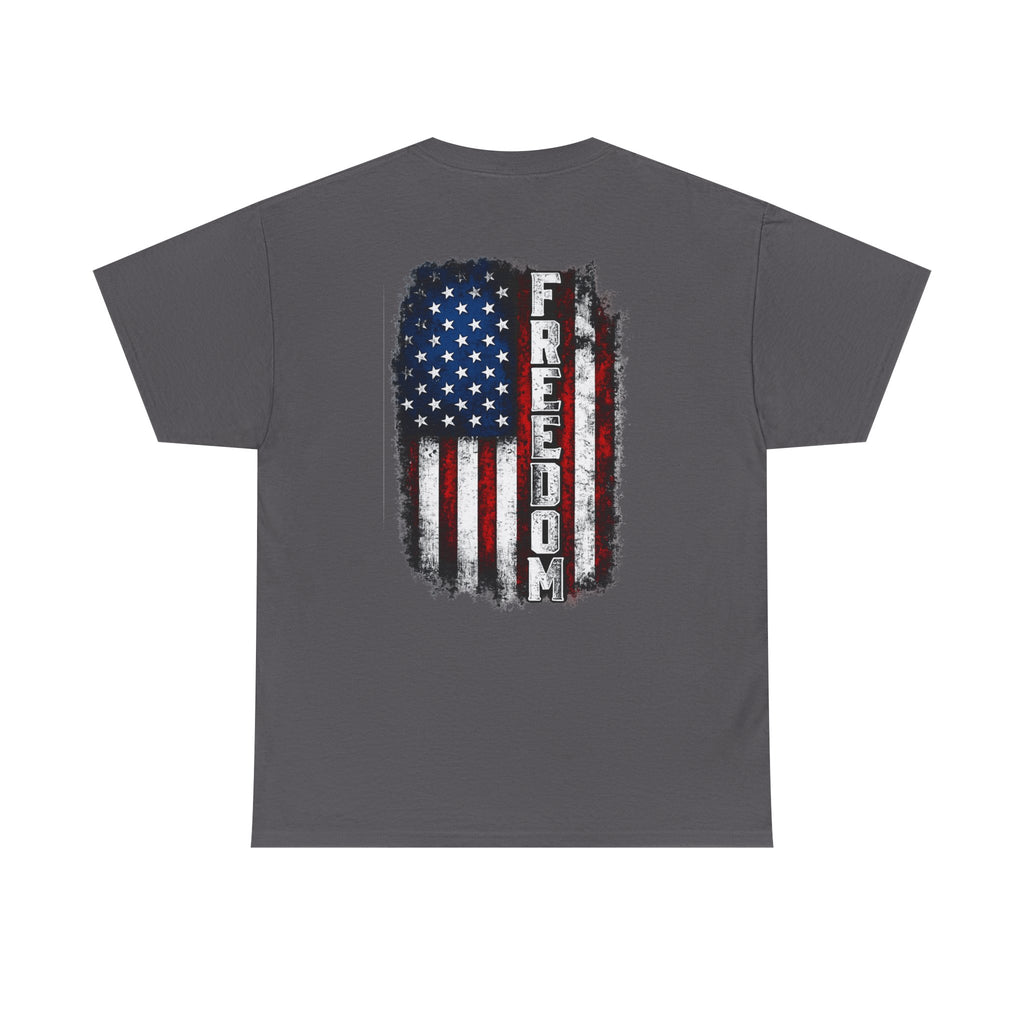 Freedom American Flag T-Shirt — Distressed USA Patriotic Tee