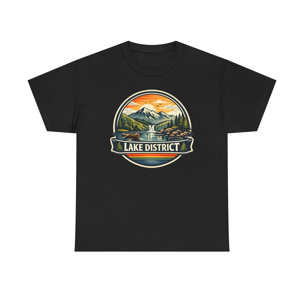 Lake District Graphic Tee — Scenic Mountain & Lake Camping Shirt