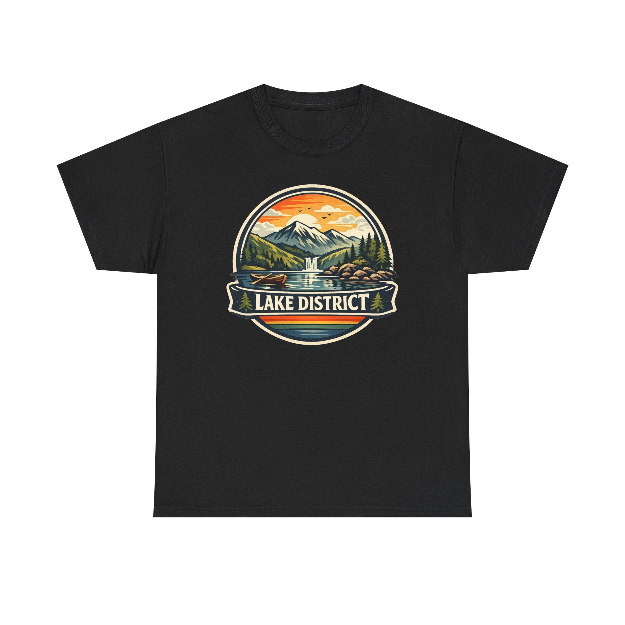 Lake District Graphic Tee — Scenic Mountain & Lake Camping Shirt