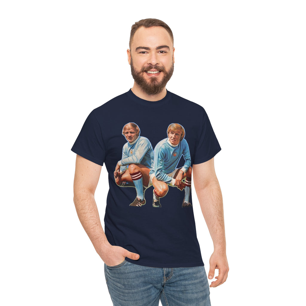 Franny Lee and Colin Bell Manchester City Retro Soccer Players T‑Shirt — Vintage Football Graphic Tee