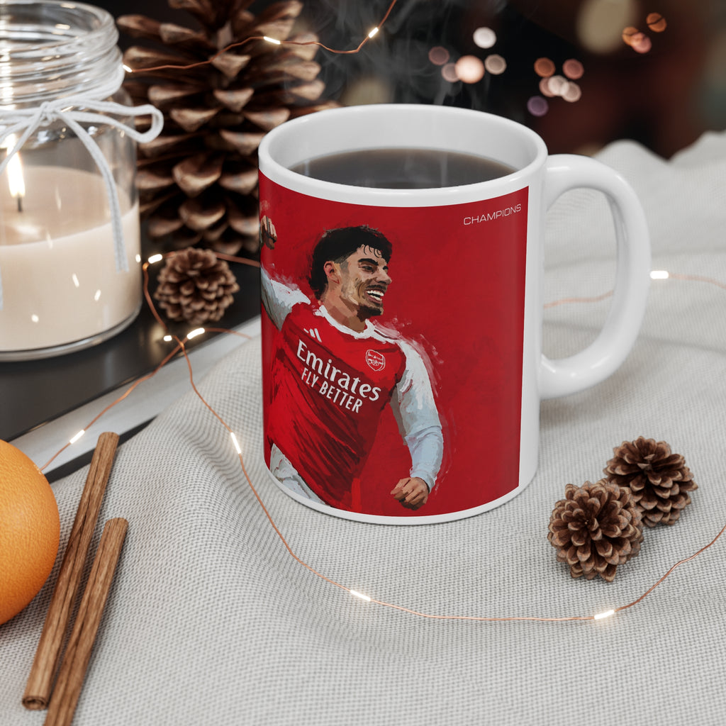 Kai Havertz Arsenal Premier League Champions Ceramic Mug (11oz, 15oz)