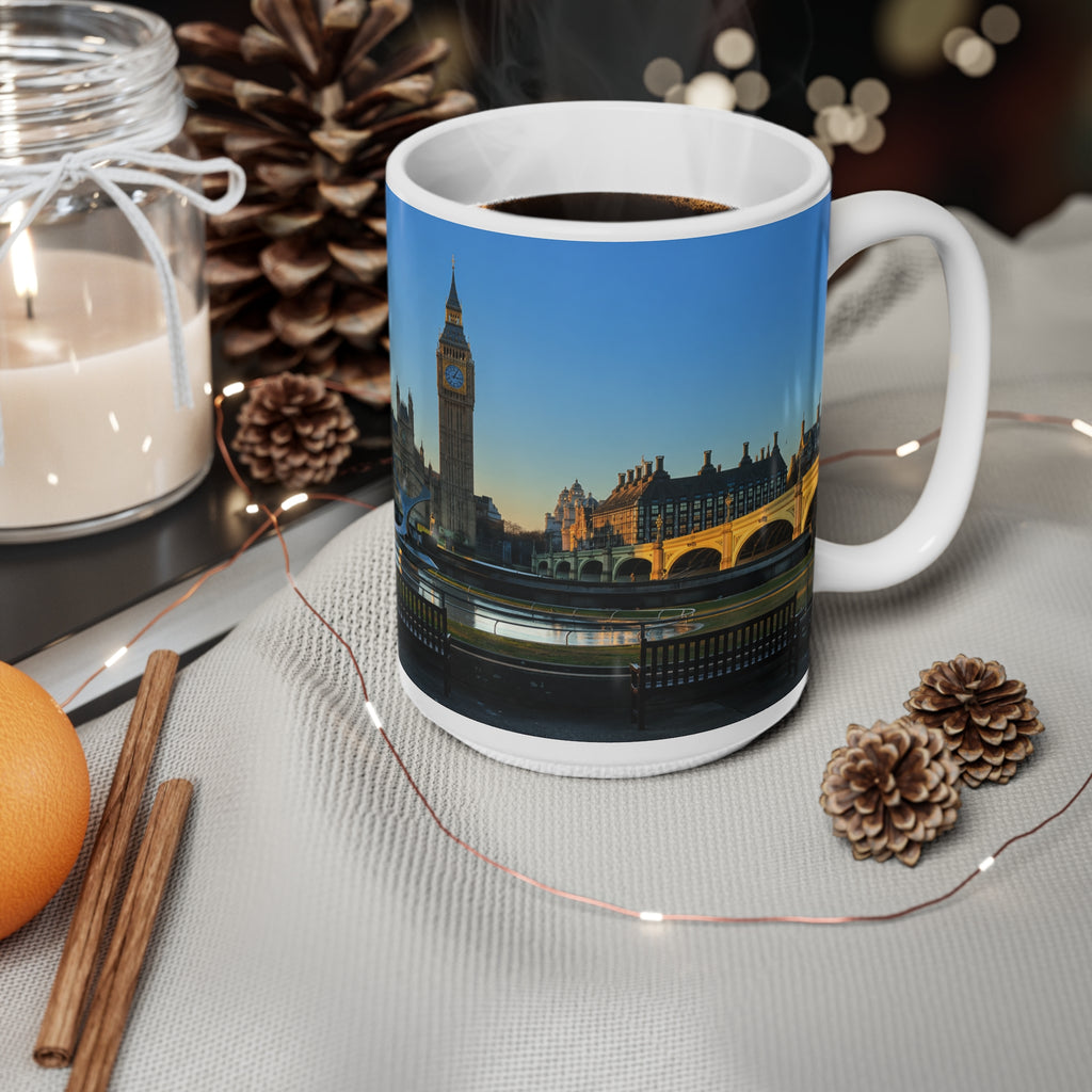 London Sunset Panorama Mug – Big Ben & Thames Ceramic Coffee Cup (11oz, 15oz)
