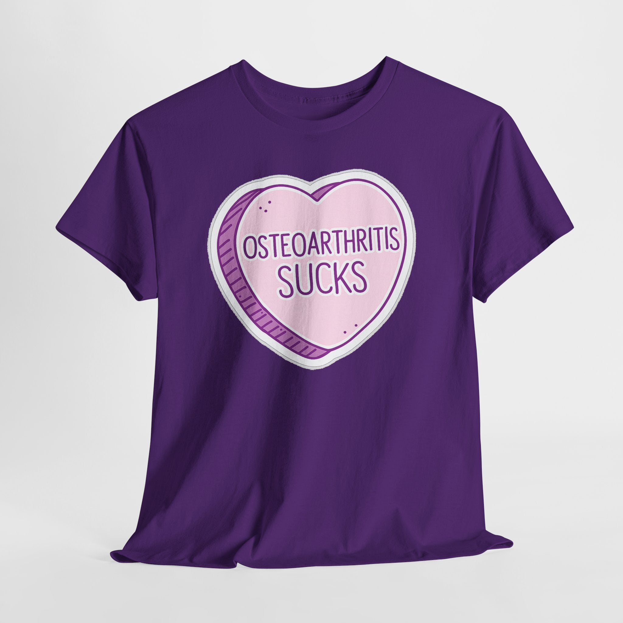 Osteoarthritis Sucks T-Shirt — Pink Heart Awareness Tee