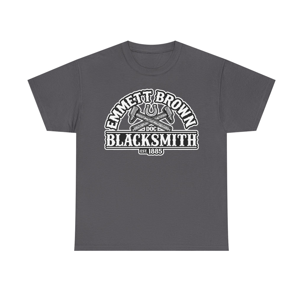 Blacksmith Emmett Brown Tee — Vintage Doc Blacksmith Graphic Shirt