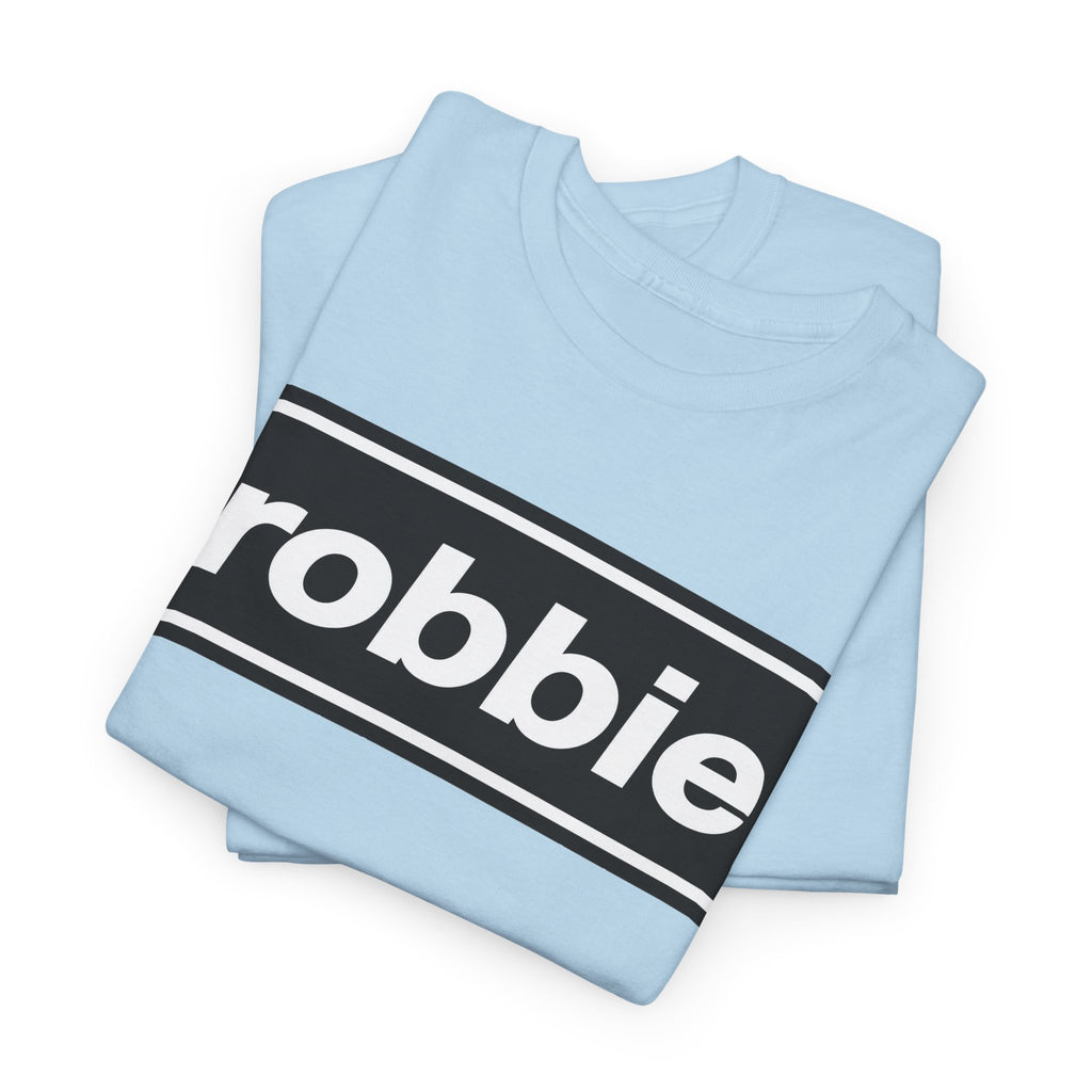 Robbie Inspired Cotton T-Shirt — Minimal Black Box Logo T-Shirt
